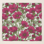 Pañuelo Flores Cosmos rosadas<br><div class="desc">Ilustraciones vectoriales dibujados a mano con flores de cosmos rosa</div>