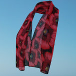 Pañuelo Flores de amapola rojas Flores modernas de chile f<br><div class="desc">Patrón de amapola brillante rojo y negro Chiffon bufanda disponible en todos los tamaños. Elige tu favorito y elige uno hoy</div>