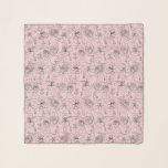 Pañuelo Flores de moda y rostros rosados<br><div class="desc">Haz una declaración con estas flores impresas en personalizado y con la bufanda con motivos de tela ligera de chicha de 26" x 26" de largo.</div>