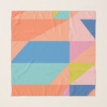 Pañuelo Formas coloridas y modernas en azul brillante y Na<br><div class="desc">Formas coloreadas en Naranja,  rosa y azul</div>