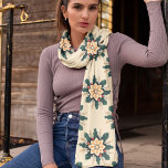 Pañuelo Funky Naranja Ivory Green Poinsettia Chiffon Scarf<br><div class="desc">Colección de hermosas bufandas con Poinsettias Funky de varios colores con un fondo a juego. Muy elegante como regalo o para ti mismo.</div>