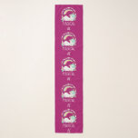 Pañuelo Funny Unicorn diciendo AF mágico<br><div class="desc">Una bufanda de chiffon con un diseño humorístico. Un descorn dormido con una elegante mane y cola. Decorado con un trío de estrellas. Un arcoiris arcos encima. Una corona circular compuesta de nubes, corazones y flores para un toque más jovial. La tipografía dice AF mágico. Humorístico y lindo. El fondo...</div>