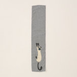 Pañuelo Gato Siamés colgando | Gato gracioso<br><div class="desc">Completa tu equipo con este divertido accesorio de moda felina. El loco gato siamés está colgando de esta fresca bufanda. Hace un regalo original de novedad para los amantes de los gatitos. Visita Jenn's Doodle World para ver más productos con este diseño original de gatos. ©Jenn Kay</div>