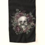 Pañuelo Glam gótico | Escarcha | Cráneo de Halloween con R<br><div class="desc">bufanda de Halloween con cráneos y rosas. Céntrico para Halloween o cualquier día de otoño. El toque final para tu cosplay de Halloween como vampiro,  inventor de punk de vapor. Espantoso y sofisticado.</div>