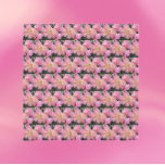 Pañuelo Gran patrón floral de rododendros rosados<br><div class="desc">Acentúa tu armario con esta bufanda cuadrada de peluche que muestra la imagen de una gran flor rosa de Rododendros impresa en un patrón de repetición. ¡Un bonito diseño floral! Seleccione su tamaño de bufanda.</div>
