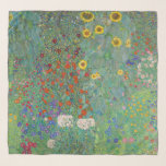 Pañuelo Gustav Klimt - Jardín de campo con girasoles<br><div class="desc">Jardín de campo con girasoles / Jardín de granja con girasoles - Gustav Klimt en 1905-1906</div>