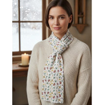 Imbolc Chiffon Scarf Pagan Seasonal Pattern 