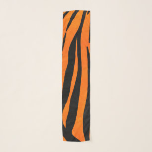 Pañuelo Impresión animal de tigre negro Naranja salvaje