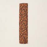 Pañuelo Impresión de leopardo negro y naranja<br><div class="desc">🥇 UN DISEÑO ORIGINAL DE DERECHOS DE AUTOR DE Donna Siegrist SÓLO DISPONIBLE EN ZAZZLE! Naranja quemado y Leopardo negro. Disponible en varios colores. ⭐ 99% de mis diseños en mi tienda están hechos en capas. Esto facilita el redimensionar y mover los gráficos y el texto para que encajen perfectamente...</div>