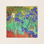 Pañuelo Irises de Vincent Van Gogh<br><div class="desc">Vincent Van Gogh Irises . Pintado en 1889 es uno de los cuadros que creó en el asilo de Saint Paul-de-Mausole en Saint-Rémy-de-Provence en Francia. Es una pintura al óleo. Esta bonita pintura al óleo del paisaje de arte representa un campo de flores de iris. Vincent Van Gogh era un...</div>