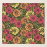 Pañuelo Jardín Dahlia<br><div class="desc">Patrón vector dibujado a mano con flores dahlia.</div>