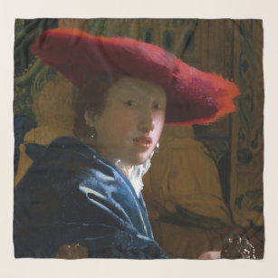 Pañuelo Johannes Vermeer - Chica con un Gorra rojo