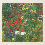 Pañuelo Klimt - Jardín de granja con girasoles<br><div class="desc">Jardín de granja con girasoles,  famoso cuadro de Gustav Klimt</div>