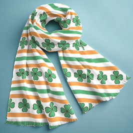 Pañuelo Las franjas irlandesas y el afortunado trébol del 