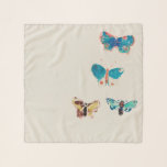 Pañuelo Mariposas azul vintage color agua. Odilon Redon<br><div class="desc">Mariposas azul vintage color agua de Odilon Redon.</div>