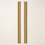 Pañuelo Moda deportiva Bandas de Carreras blanca marrón do<br><div class="desc">Este elegante diseño deportivo cuenta con una franja blanca central con pinzas blancas flotantes. Las franjas de borde más lejano son marrón dorado.</div>