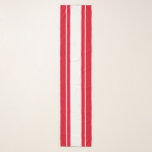 Pañuelo Moda divertida deportiva franjas de Carreras blanc<br><div class="desc">Este elegante diseño deportivo cuenta con una franja blanca central con pinzas blancas flotantes. Las franjas de borde exterior son de color rojo intenso.</div>