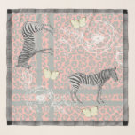Pañuelo Moda ecléctica moderna y elegante gris rosa pastel<br><div class="desc">La moderna y elegante bufanda de chicha presenta un diseño ecléctico bohemio de moda con cebras,  mariposas,  estampado de leopardo y contorno floral en rosa y gris pastel y un elegante borde de rayas negras y blancas. Diseñado exclusivamente para usted por Happy Dolphin Studio.</div>