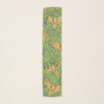 Pañuelo Naranja amarillo verde tropical deja patrón de lor<br><div class="desc">Este patrón fresco y vibrante es perfecto para el amante de las aves. Cuentan con una acuarela pintada a mano, loros amarillos, azules y naranjas y hojas de plátano verdes y amarillas sobre un simple fondo azul. Es artístico, moderno, único y moderno, perfecto para la temporada de verano. ***NOTA DE...</div>