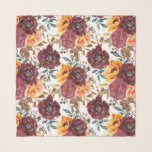 Pañuelo Naranja de Borgoña Floral de acuarela rústica otoñ<br><div class="desc">El Naranja de Borgoña Rustic Autumn Fall Watercolor Floral Boda Acesories Scarves Wraps presenta un patrón floral de acuarela botánica en burdeos y naranja sobre un fondo blanco. Perfecto para bodas,  damas de honor,  regalo de cumpleaños para mamá,  abuela,  amigos y más. Diseñado por ©Evco Studio www.zazzle.com/store/evcostudio</div>