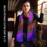 Pañuelo Neon Blue Purple Green Naranja Resumen Largo<br><div class="desc">Neon Blue Purple Green Orange Abstract Pattern Long Scarf. El arte en colores de neón brillante da un diseño único que a un especial alguien le gustará recibir como regalo.</div>