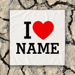 Pañuelo Nombre del corazón<br><div class="desc">Escriba el nombre o texto deseado en la sección de nombres.</div>