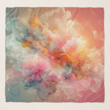 Nube Floral Abstracta de Tinta Paisaje