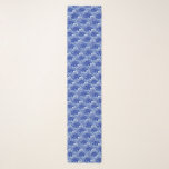 Pañuelo Ondas del vintage, azul de cobalto y blanco<br><div class="desc">Bufanda larga en un vintage,  modelo de onda stylized,  japonés - profundamente,  ricos,  azul de cobalto,  resumido y detallado en blanco</div>
