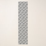 Pañuelo Ondas del vintage, gris japonés/gris y blanco<br><div class="desc">Bufanda larga en un vintage,  modelo de onda stylized,  japonés - gris neutral/gris medios,  resumido y detallado en blanco</div>
