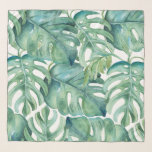 Pañuelo Palm Tropical Sale Verde<br><div class="desc">Diseñado con un bonito diseño con hojas de palma de monstera tropical originales de Victoria Grigaliunas. Se puede usar como envoltura o bufanda. Para ver más pañuelos para las mujeres visite www.zazzle.com/dotellabelle</div>