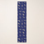 Pañuelo patrón de errores en azul oscuro<br><div class="desc">bufanda de patrones de bichos</div>