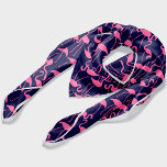 Pañuelo Patrón de flamencos rosados y curados<br><div class="desc">Patrón Flamingos Azul y Rosa de la Marina Divertida.</div>