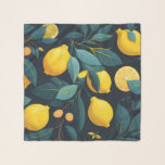 Pañuelo Patrón de jardín de limón. Cocitos tropicales amar<br><div class="desc">Escarcha de patrón de cítricos de limón amarillo.</div>