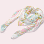 Pañuelo Patrón de muelles de mármol rosa y azul<br><div class="desc">El mármol de moda y estilo gira en torno a hermosos tonos rosa,  azul y dorado.</div>