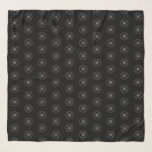 Pañuelo Patrón de rosette floral geométrico estilizado neg<br><div class="desc">Escarcha elegante con motivos florales geométricos estilizados y elegantes,  con flores de rosette de moda. Diseñado exclusivamente para usted por Happy Dolphin Studio. Contáctame con otros colores.</div>