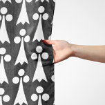 Pañuelo Patrón Ermine, patrón medieval, blanco sobre negro<br><div class="desc">Diseño minero elegante,  elegante y sofisticado de color blanco y negro. Un regalo moderno y de moda,  perfecto para el amante de los patrones geométricos de tu vida.</div>