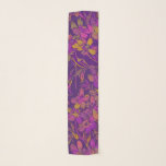 Pañuelo Patrón floral audaz botánico en morado oscuro<br><div class="desc">Este colorido patrón botánico presenta flores y flores ilustradas en una rica paleta de color profundo de púrpura.</div>