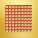 Pañuelo Patrón floral Dahlia amarillo en rojo<br><div class="desc">Acentúa tu armario con este estilo cuadrado,  bufanda de peluche que muestra la imagen de una flor dahlia amarilla en un fondo rojo brillante e impreso en un patrón repetido. ¡Un bonito diseño floral! Seleccione su tamaño de bufanda.</div>