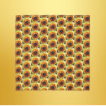 Pañuelo Patrón floral de girasol amarillo y bronce<br><div class="desc">Acentúa tu armario con este estilo cuadrado,  bufanda de peinado que muestra la imagen de una gran flor de girasol de color amarillo y bronce y que se imprime en un patrón repetido. ¡Un bonito diseño floral! Seleccione su tamaño de bufanda.</div>