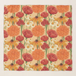 Pañuelo Patrón floral de país elegante de moda<br><div class="desc">Este diseño moderno presenta un diseño floral de bonito en naranja,  rojo y blanco sobre un fondo de melocotón. #scarf #pañuelos #moda #scarfstyle #silkshawf #premiumscarf #squarescarf #style #accesorios #patrón #giftsforher #bella #premiumsilkscarf #feminine #floral</div>