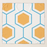 Pañuelo Patrón geométrico abstracto hexagonal en blu naran<br><div class="desc">Patrón geométrico abstracto hexagonal</div>