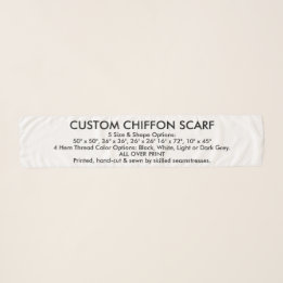 Pañuelo Personalizado CHIFFON SCARF personalizado - 10" x