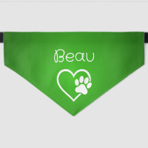 Pañuelo personalizado verde para perros