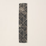 Pañuelo Plata de pintura geométrica retro de oro negro Art<br><div class="desc">Moda y simple imitación de color negro impreso oro retro art deco geométrico y pintura patrón salpicador.</div>