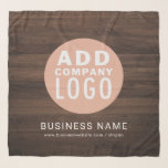 Pañuelo Promoción de personalizados de empresa con logotip<br><div class="desc">Moderna plantilla rústica minimalista Scarf para añadir el logotipo de su empresa, el nombre del empleado, el título de su trabajo actual, el nombre de la empresa y el sitio web o sólo el nombre de la empresa. Cambie las fuentes o los colores usando nuestra "Herramienta de diseño" anidada bajo...</div>