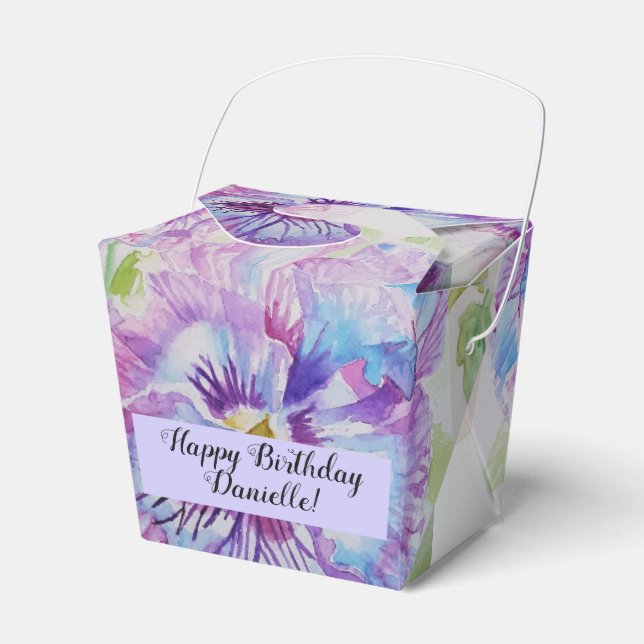 Pañuelo Púrpura Flor Flor Fiesta Flor Caja de Favo (Front Side)