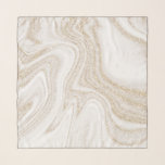 Pañuelo Purpurina dorado de mármol blanco de moda moderna<br><div class="desc">Moda moderna purpurina de mármol blanco</div>