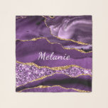 Pañuelo Purpurina Purple Gold Personalizado de mármol Su n<br><div class="desc">Acarbar con Agate Violet Gold Purpurina Geode Nombre personalizado Sparkle Marble Personalizado Cumpleaños - Aniversario o Regalo Boda / Proveedor - Añadir su nombre - Texto o Eliminar - Hacer su regalo especial de paletas - Redimensionar y mover o eliminar y agregar texto / elementos con la herramienta Personalización. Diseño...</div>