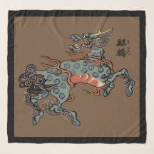 Qilin chino vintage en marrón