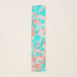 Pañuelo Resumen de Artsy Modern Summer Coral Naranja Aqua<br><div class="desc">Artsy, moderno y de moda naranja de coral de verano y pintura abstracta azul neón acua verde azulada dauman un patrón de arte contemporáneo. ***NOTA DE DISEÑO IMPORTANTE: Para cualquier solicitud de diseño personalizado, como solicitudes de productos coincidentes, cambios de color, cambios de posición o cualquier otra solicitud de cambio,...</div>